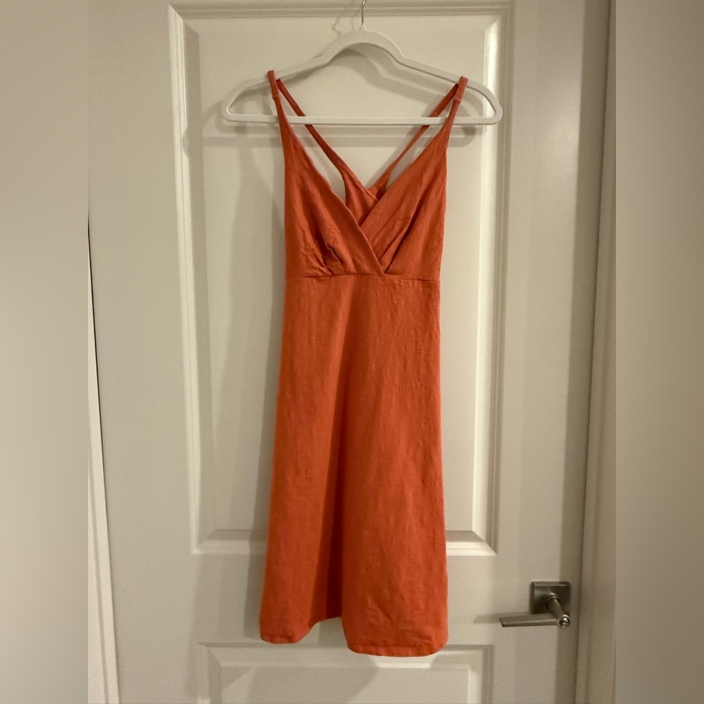 Patagonia Organic Cotton Amber Dawn Dress-Coral Orange - Picture 3 of 10